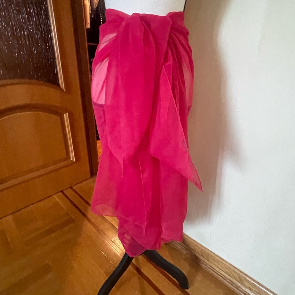 Cejon Women’s bright pink fuchsia chiffon like pareos beach cover up
